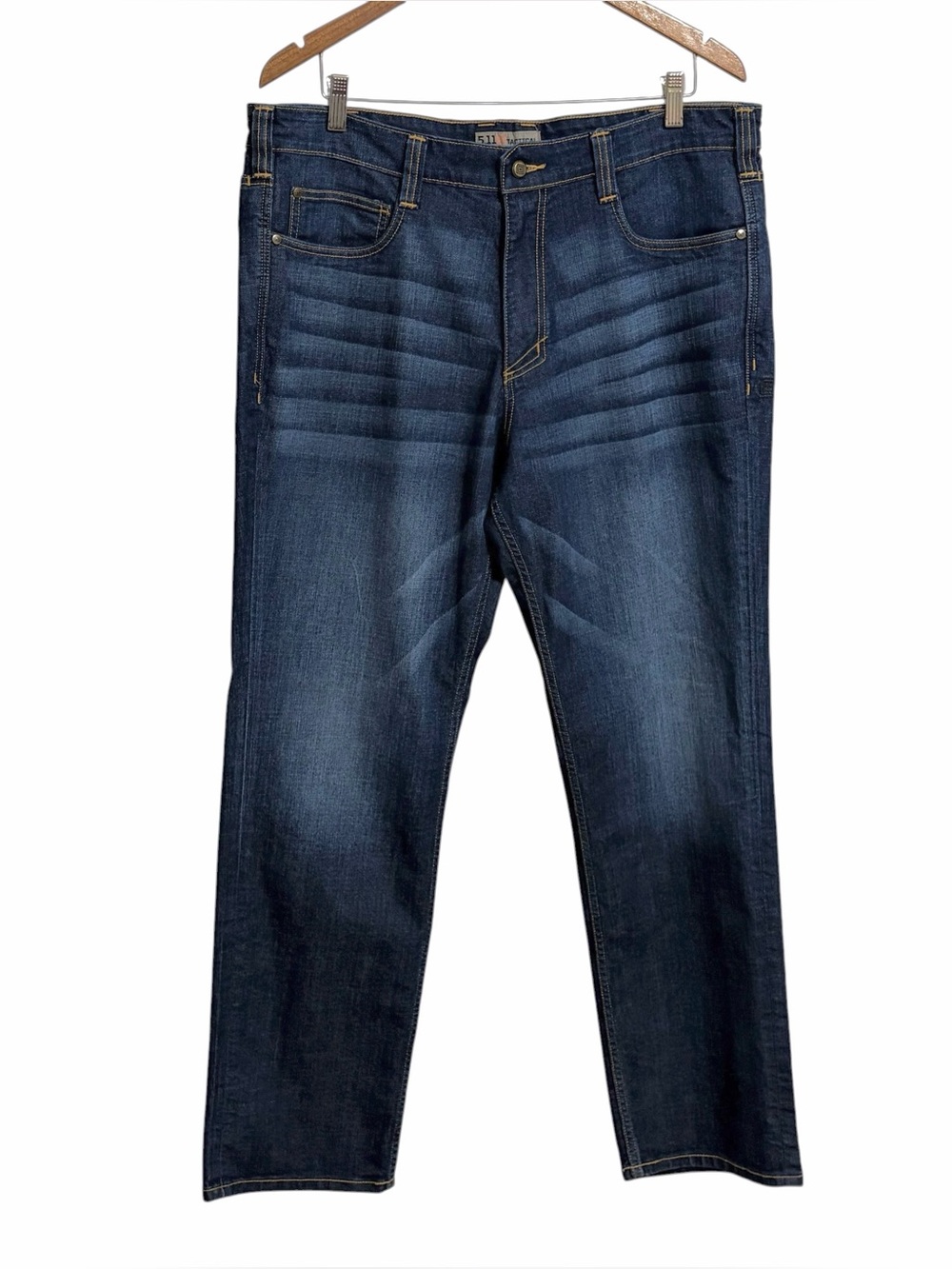 5.11 Tactical Defender Flex Denim Jeans Mens 38 x 32 Dark Wash Straight Leg